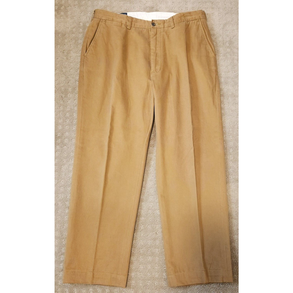 Polo Ralph Lauren Prospect Pants Mens 32x28 Straight Leg Brown Chino Khakis READ